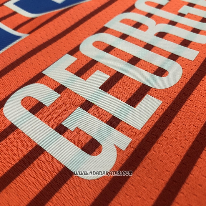 Camiseta Oklahoma City Thunder Paul George #13 Statement 2021 Naranja